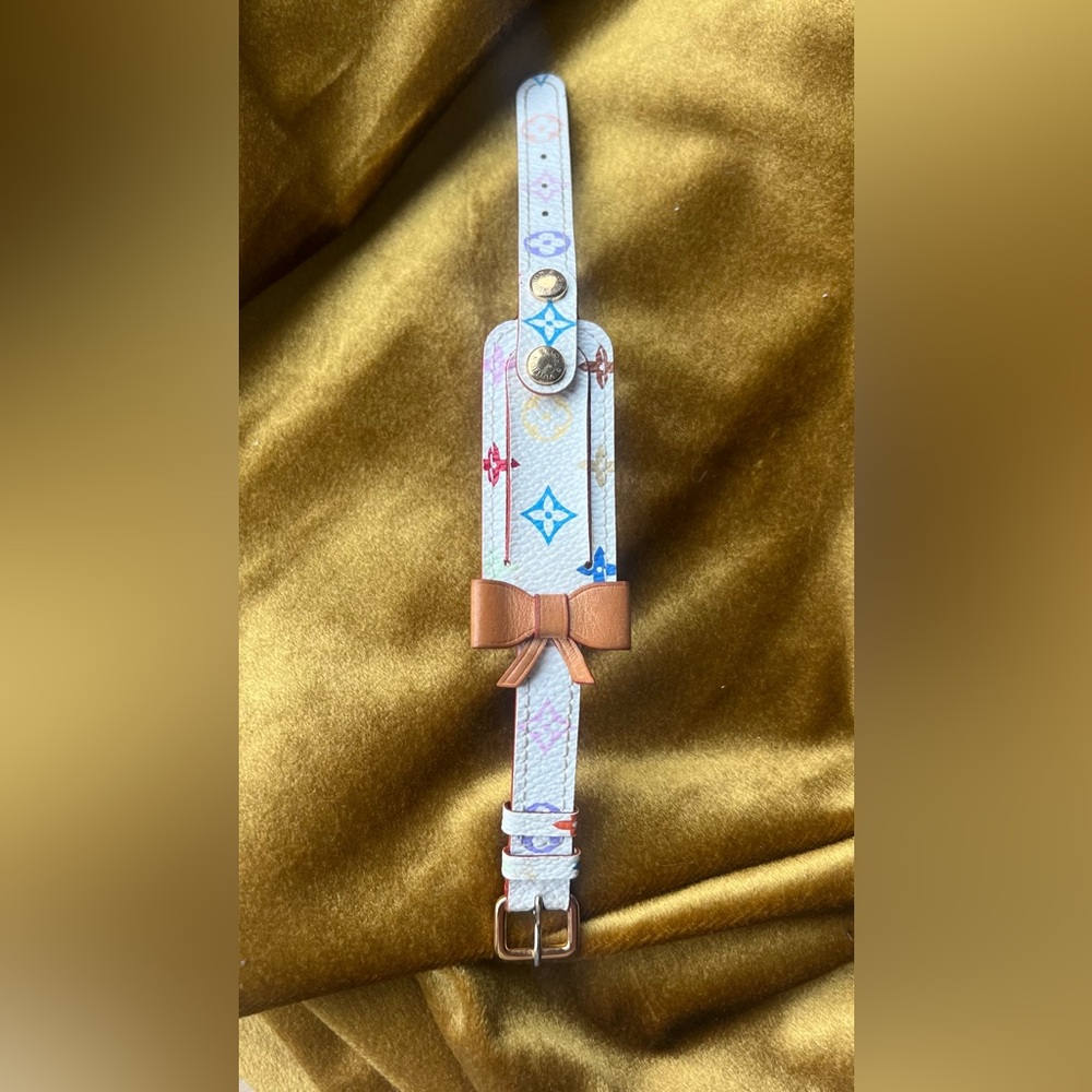 Louis Vuitton x Takashi Murakami Leather Address Bracelet